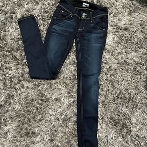 Hudson Collins skinny jeans dark blue denim sz 24